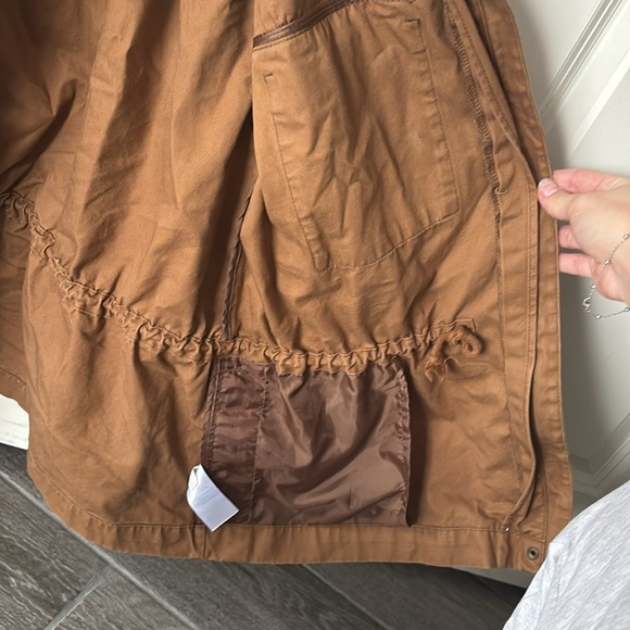 Oversized Khaki Carpenter Jacket | Brown | Adjustablele | Women’s Medium/Large - Picture 5 of 5